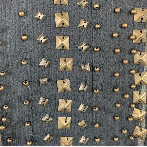 Chico’s Black Sheer Hooded BoHo Style Tunic Blouse - Picture 7 of 8